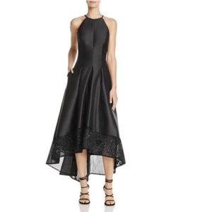 Carmen Mark Valvo Mikado High Low Halter Dress NWT